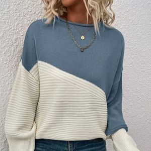 Blue and cream sweater